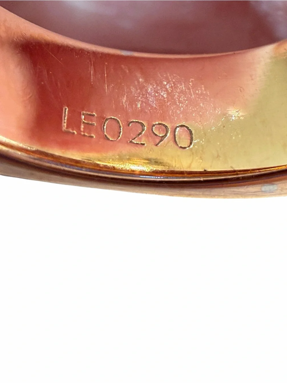 Louis Vuitton Nanogram Gold-Tone Ring with Branded Stud and Monogram Motifs